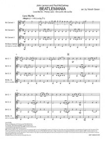 Beatlemania for Clarinet Quartet published by De Haske